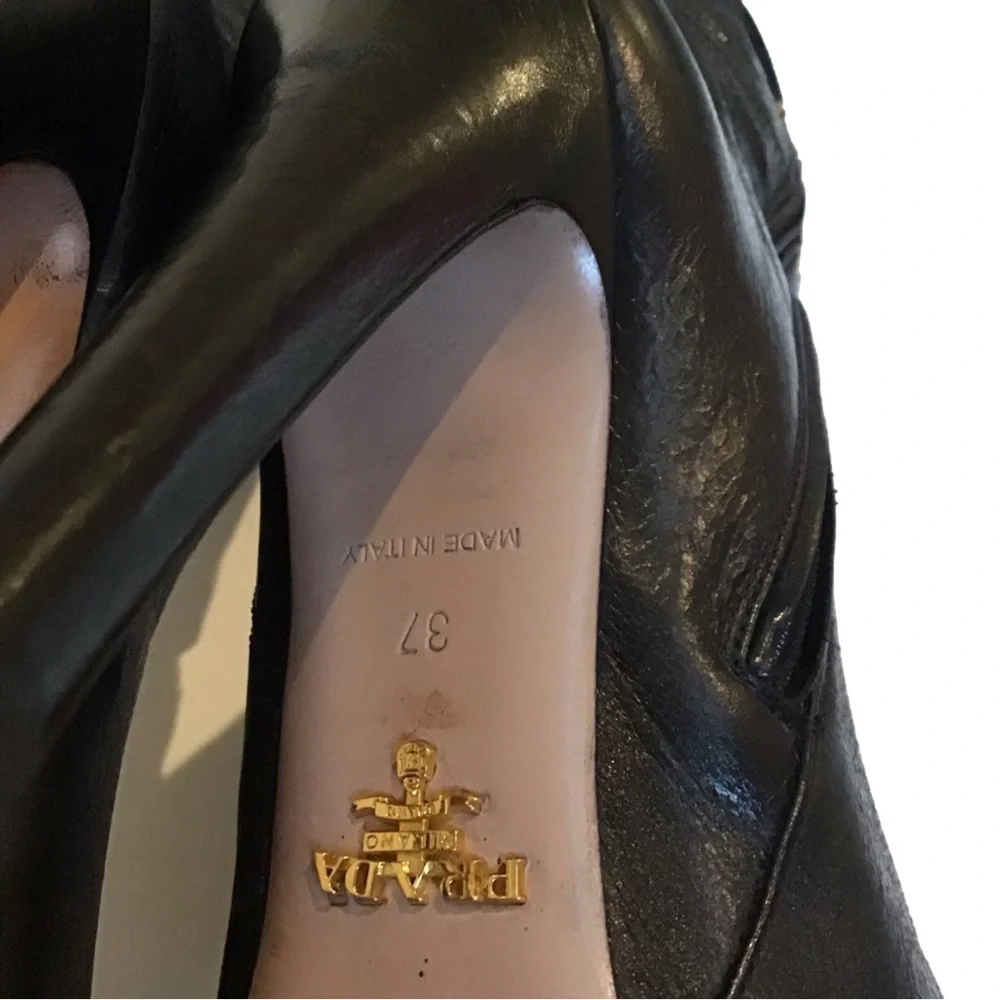 Prada black over the knee platform stiletto boot, size 37 - Picture 3 of 6